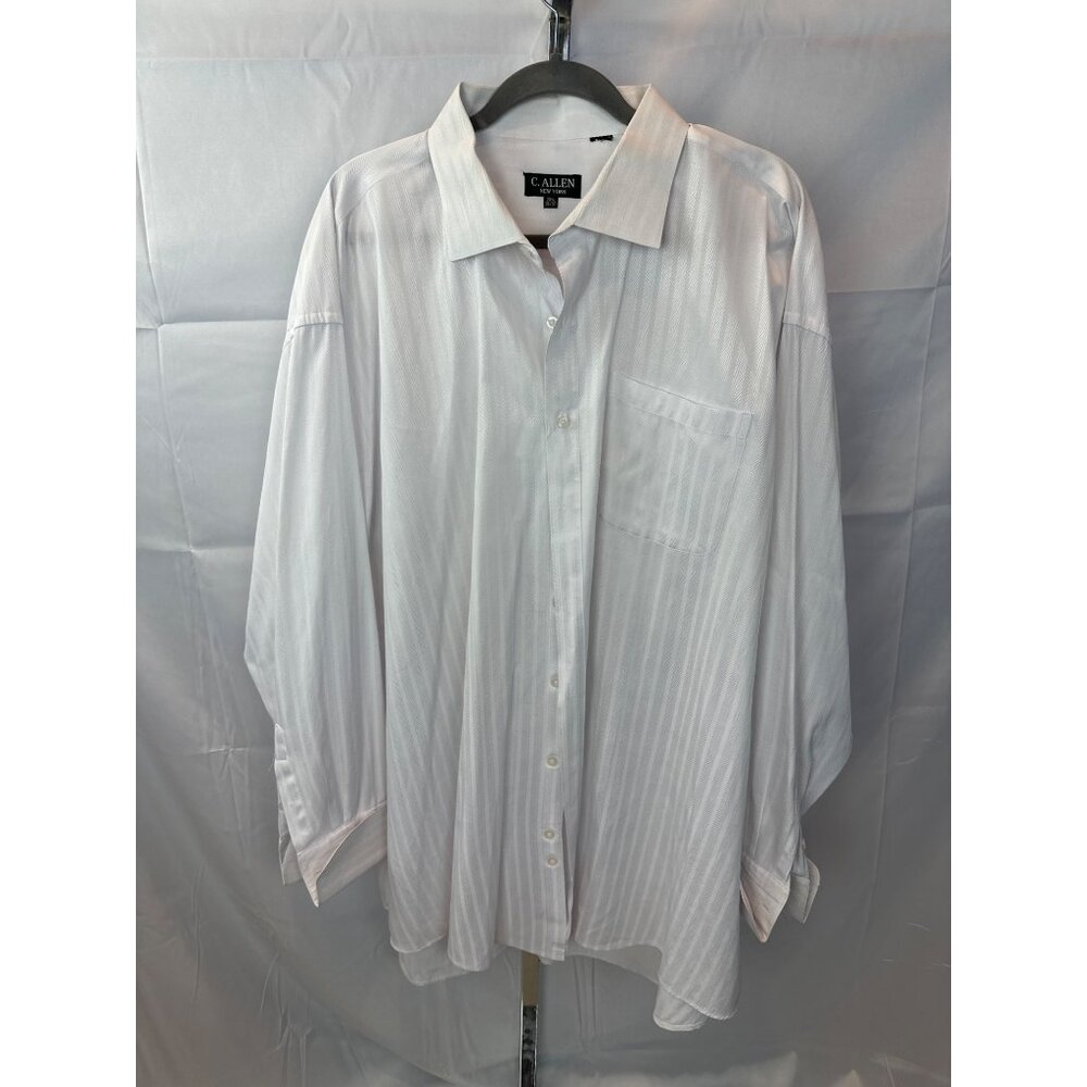 C. Allen New York White Button-Up Dress Shirt 20 1/2 36/37 French Cuffs